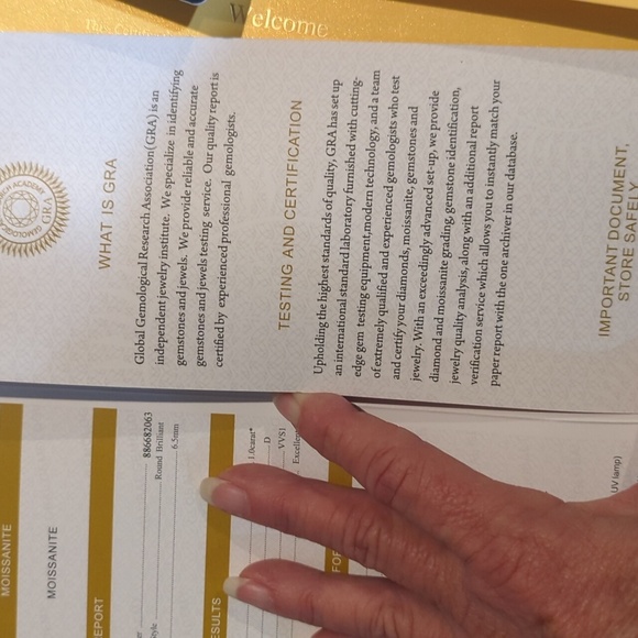 Moissanite pink heart necklace in case with GRA report and cleaning cloth - Picture 8 of 11